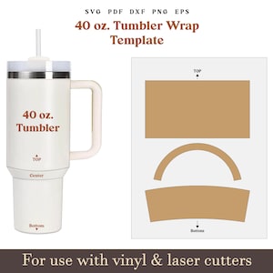 40oz Tumbler Template svg, Sublimation 40 Oz Tumbler PNG, Blank Tumbler wrap svg, cricut press template, full wrap template PDF 300 dpi png
