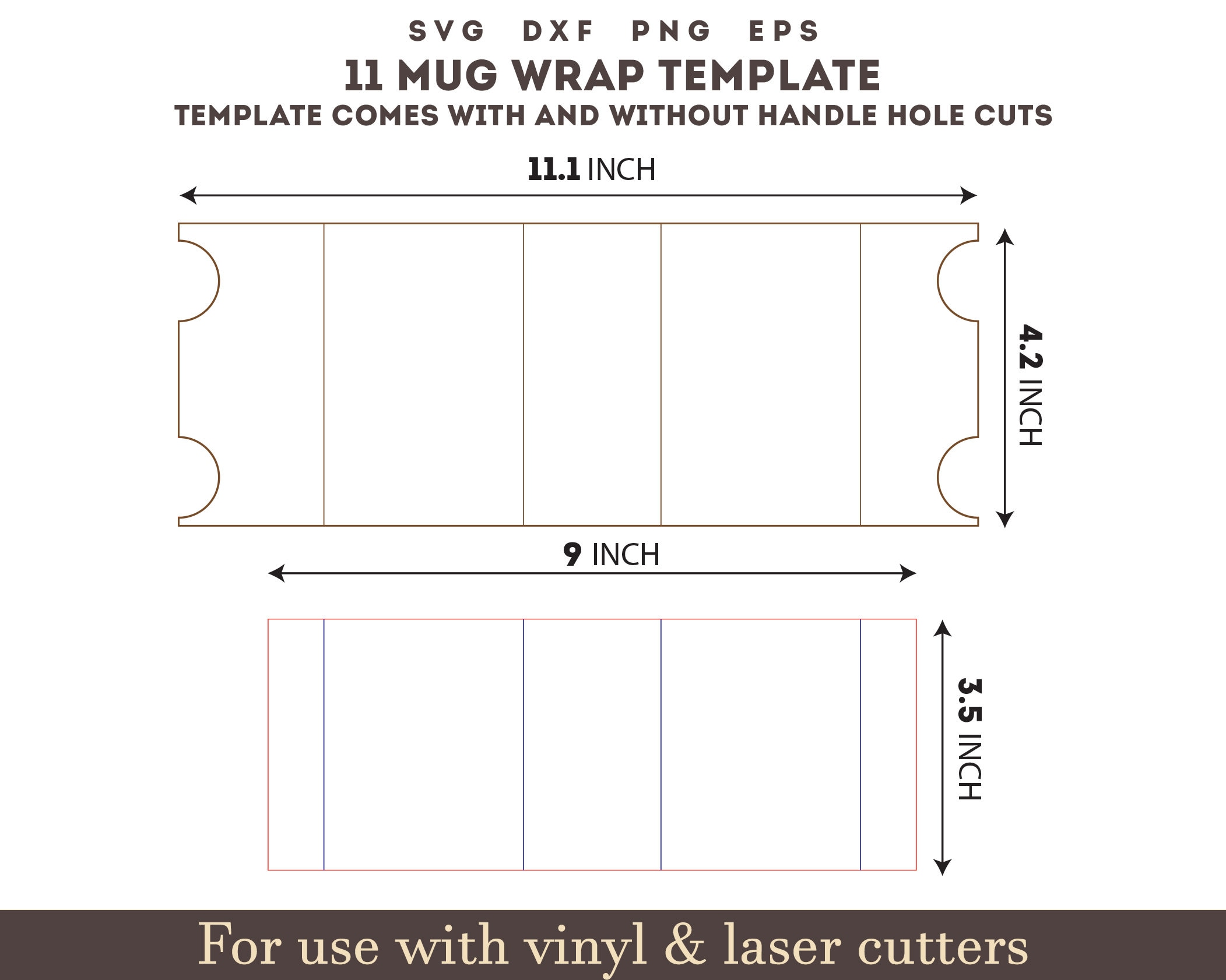 Bubble Mug Rib Template 11 Oz Mug Template Svg, Mug Wrap SVG, Cricut Mug Press, Full Mug Wrap ...
