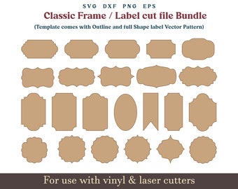 Classic Frames SVG, Label Svg, Decorative Frames and Border label shape Vector Svg, Shapes svg, Cricut Label shapes frames cut file DXF EPS