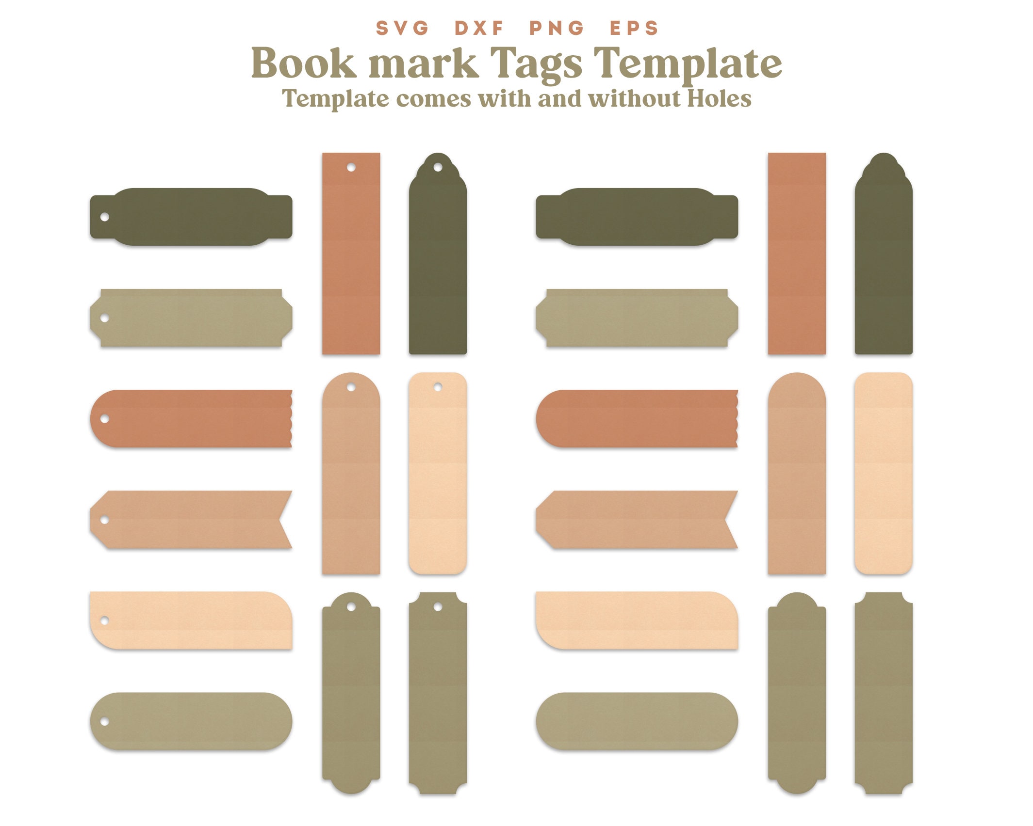 Bookmark SVG Template, Bookmarks Cutting File for Cricut Glowforge ...