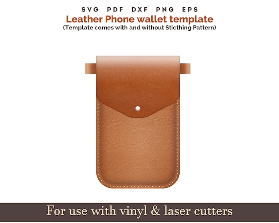 leather Phone Bag wallet Pattern svg, Cross Body phone Bag SVG Sewing Pattern, PDF Phone bag pattern stitched Phone case bag laser cut files