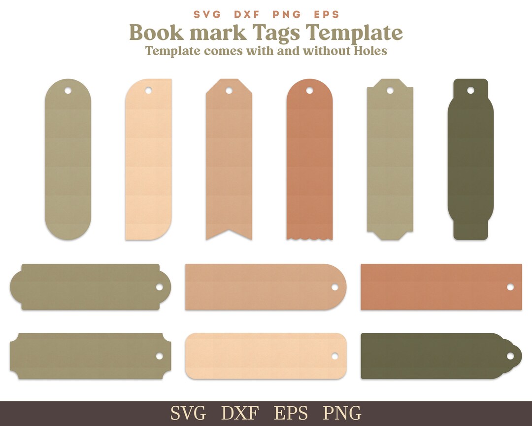 Bookmark SVG Template, Bookmarks Cutting File for Cricut Glowforge ...