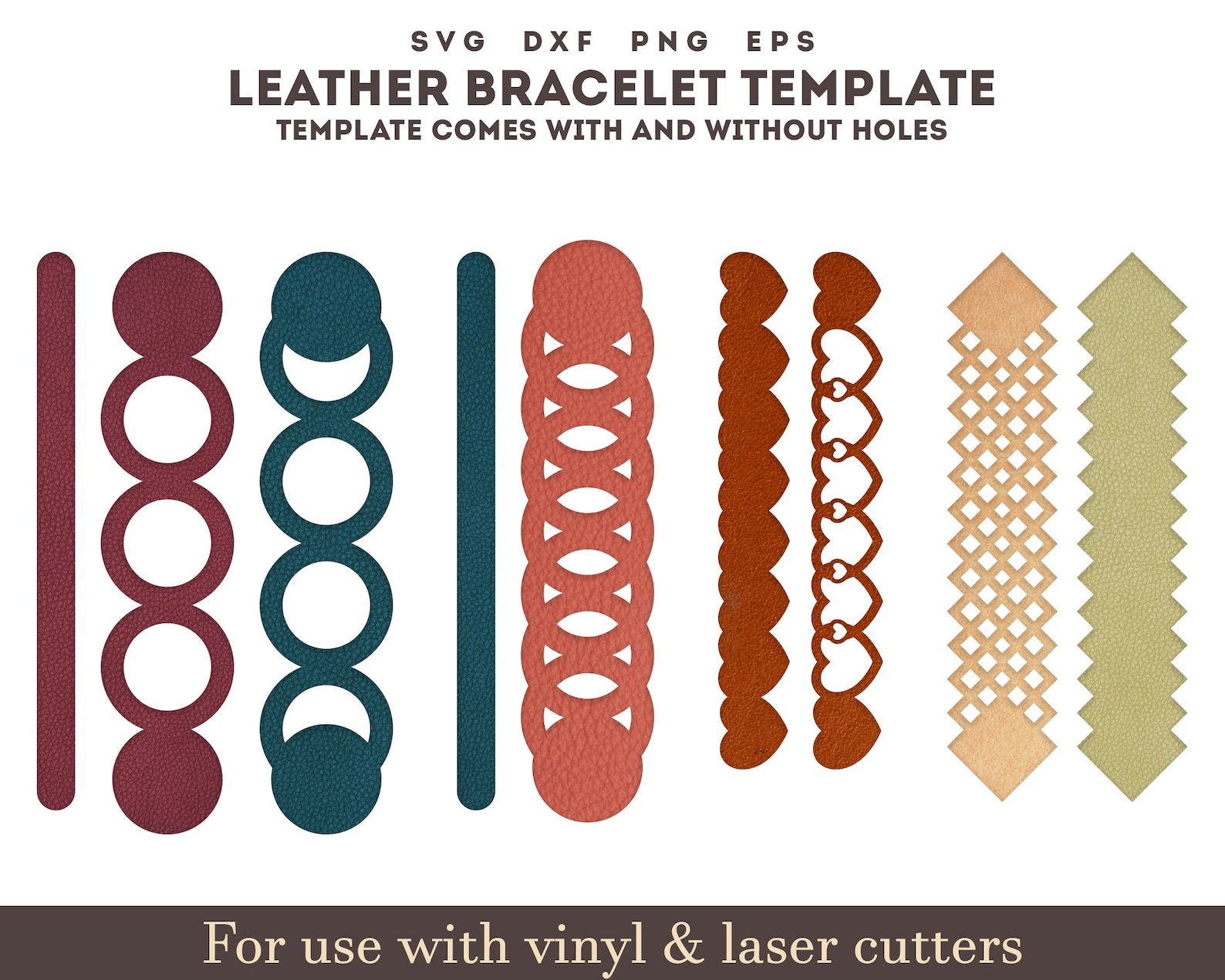 Leather Bracelet Cutting Template SVG Leather Bracelet Svg Etsy