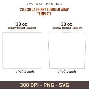 30oz skinny thumbler wrap png svg template