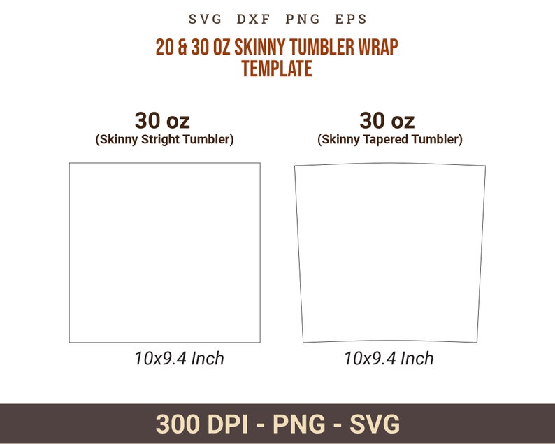 30oz skinny thumbler wrap png svg template