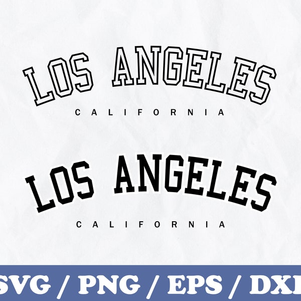 Los angeles california svg png, Los angeles text svg png, shirt cut file, Crewneck svg, Commercial Use | Digital download