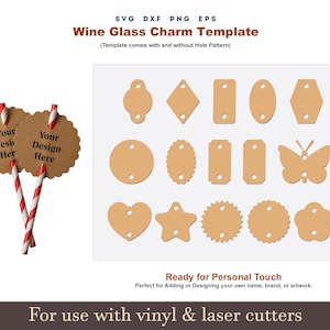 Modèle Svg d'étiquette de paille, lot de fichiers coupés pour décoration de table en paille, petits cadeaux de Noël en paille, étiquettes de paille, fichiers découpés Cricut glowforge Dxf