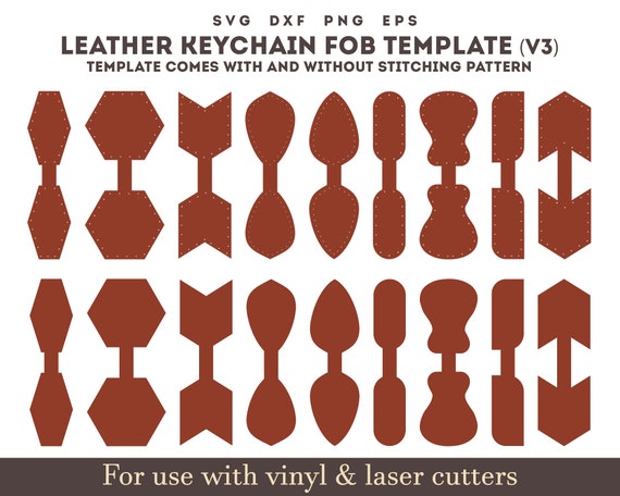  1 inch leather pattern templates for making a small key box