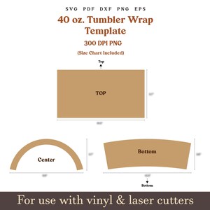 40oz Tumbler Template svg, Sublimation 40 Oz Tumbler PNG, Blank Tumbler wrap svg, cricut press template, full wrap template PDF 300 dpi png