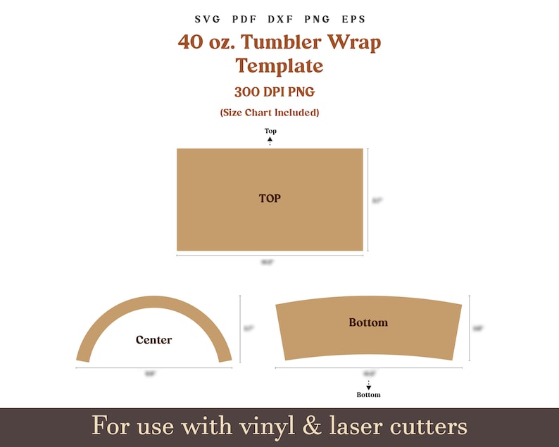 40oz Tumbler Template svg, Sublimation 40 Oz Tumbler PNG, Blank Tumbler wrap svg, cricut press template, full wrap template PDF 300 dpi png