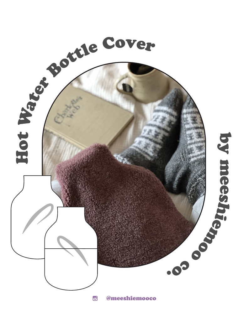 Hot Water Bottle Cover PDF Sewing Pattern Etsy