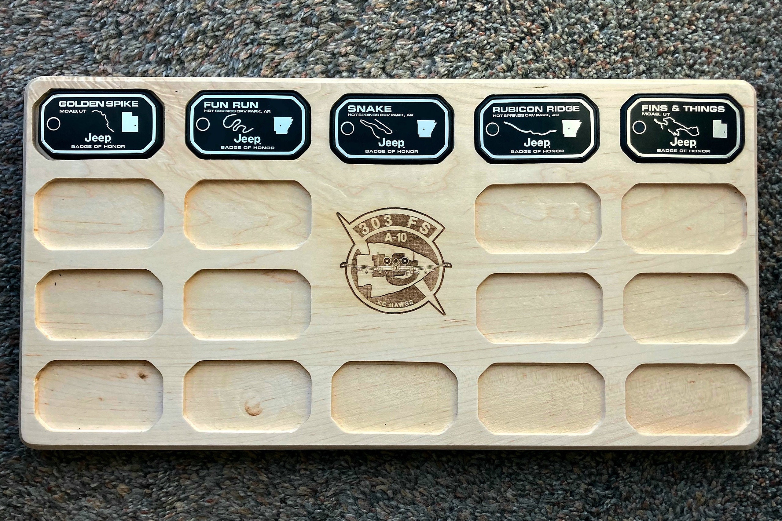 Jeep Badge of Honor Display Wooden With Custom Laser Etsy