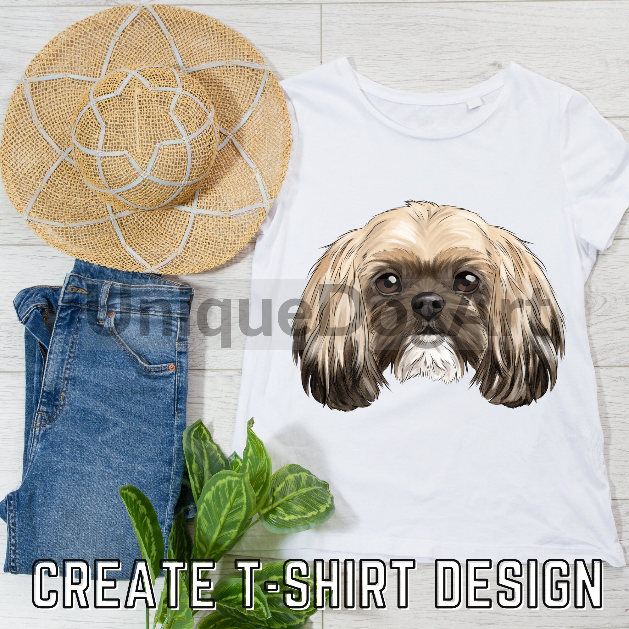 Unique Watercolor Shih Tzu PNG Clipart Sublimation Design Graphic ...
