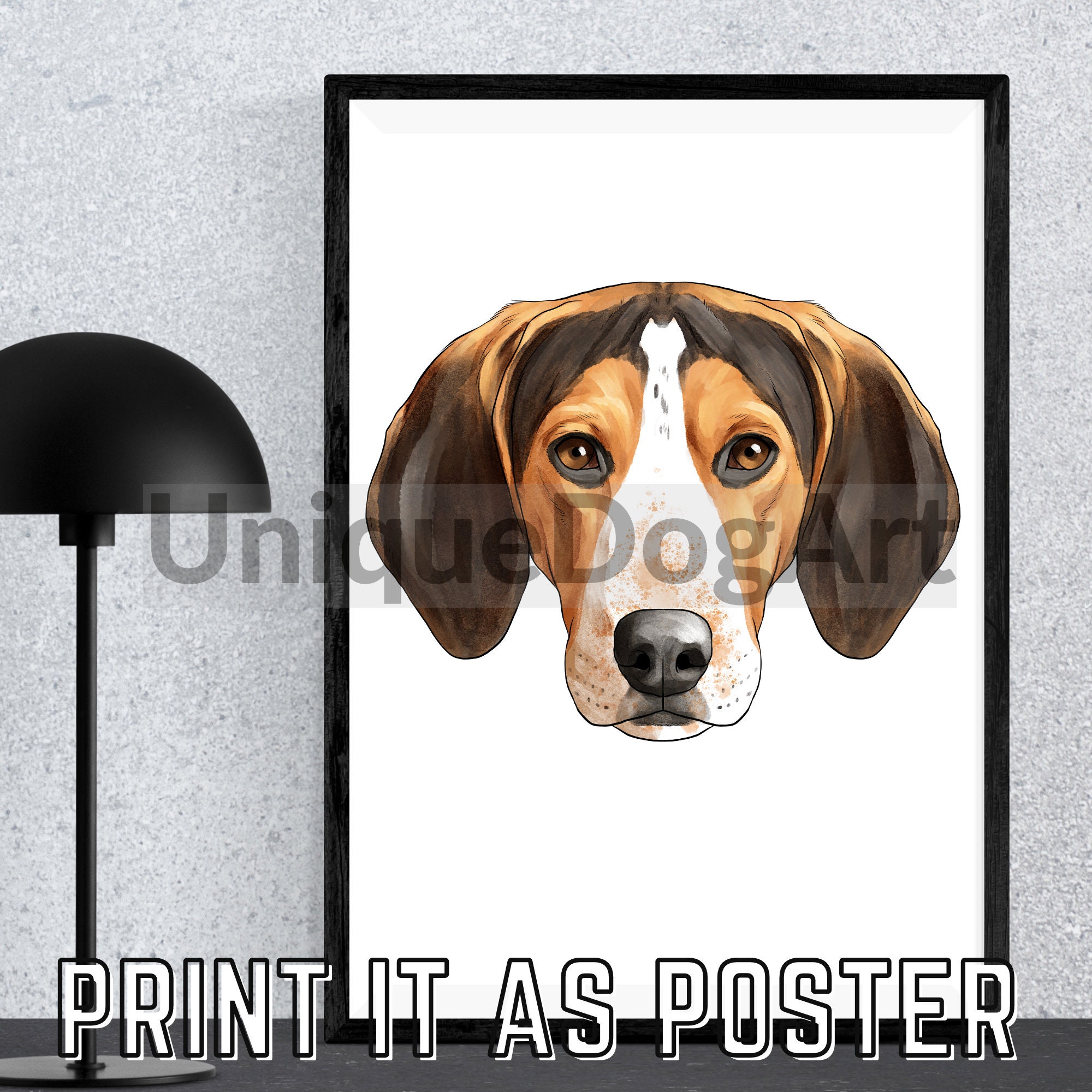 Unique Watercolor Treeing Walker Coonhound PNG Clipart - Etsy