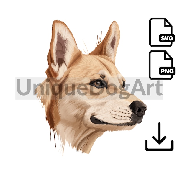 Unique Carolina Dog PNG  Clipart Sublimation Design Graphic Printable Dog Art Digital Instant Download