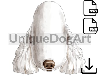 Unique Watercolor Bedlington Terrier PNG  Clipart Sublimation Design Graphic Printable Dog Art Digital Instant Download