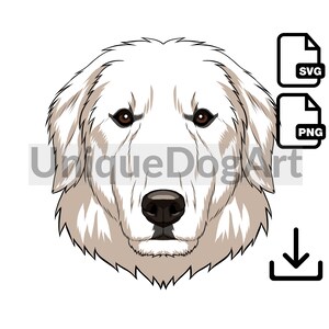 Great Pyrenees PNG Clipart Printable Dog Art Digital Instant Download ...