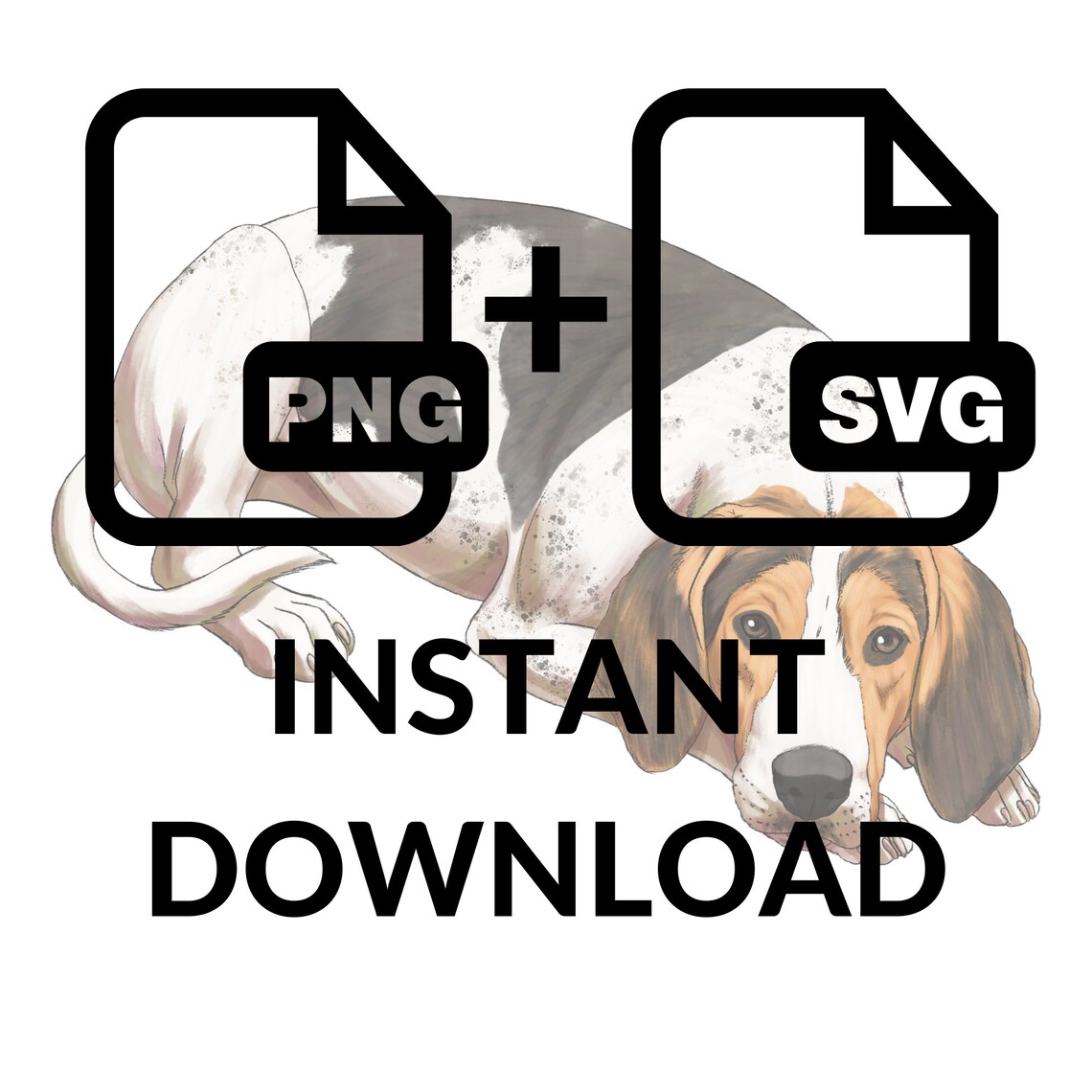 Treeing Walker Coonhound PNG Clipart Sublimation Design - Etsy