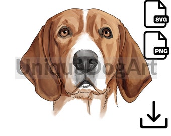American Foxhound PNG Clipart  Unique Watercolor Dog Art Digital Download