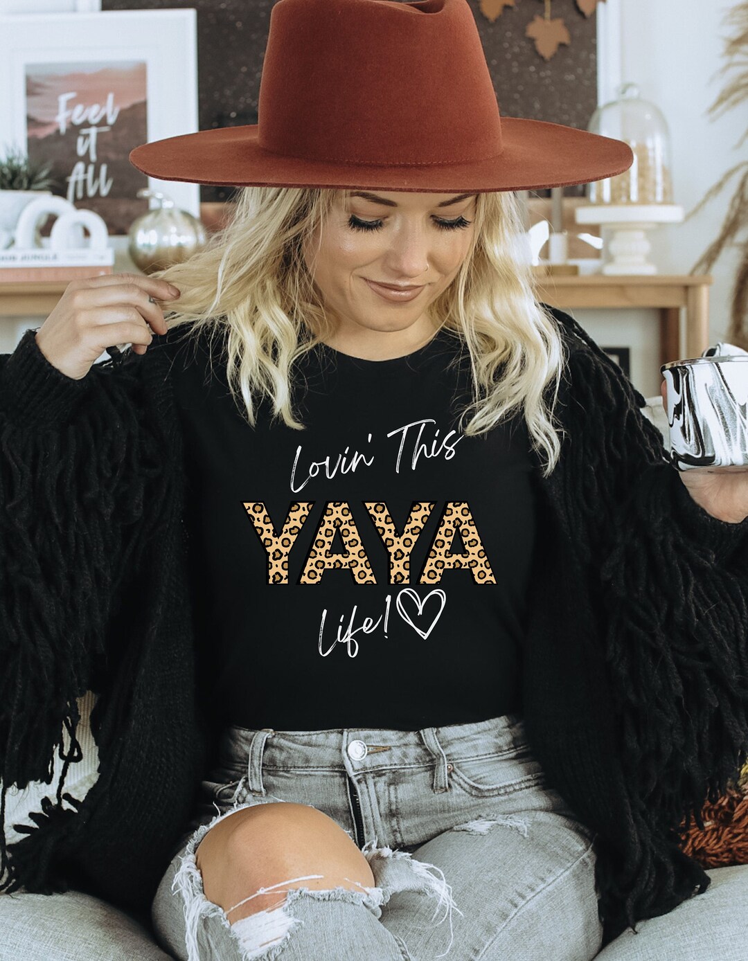 Yaya Fun Yaya Shirt, Yaya Leopard Shirt, Fun Yaya Shirt, Yaya Gift Shirt, Mother ...