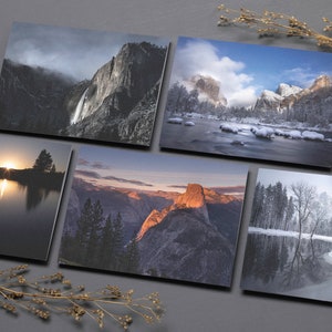 Yosemite National Park Grußkarten / Set aus 5 Karten mit Umschlägen