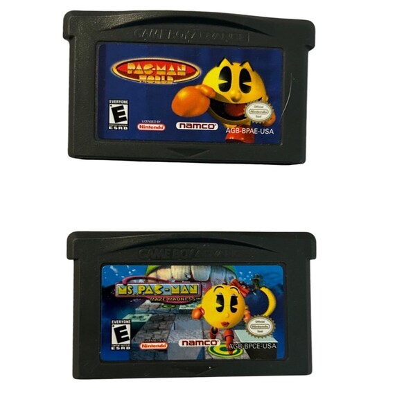 Pac-man World & Ms. Pac-man Maze Madness GBA Game Lot Tested