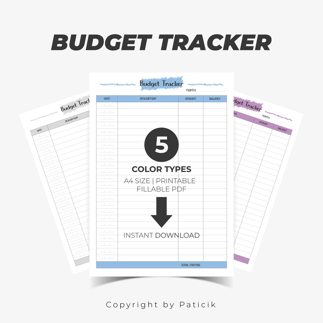 Monthly Budget Tracker Budget Planner Budget Templates - Etsy