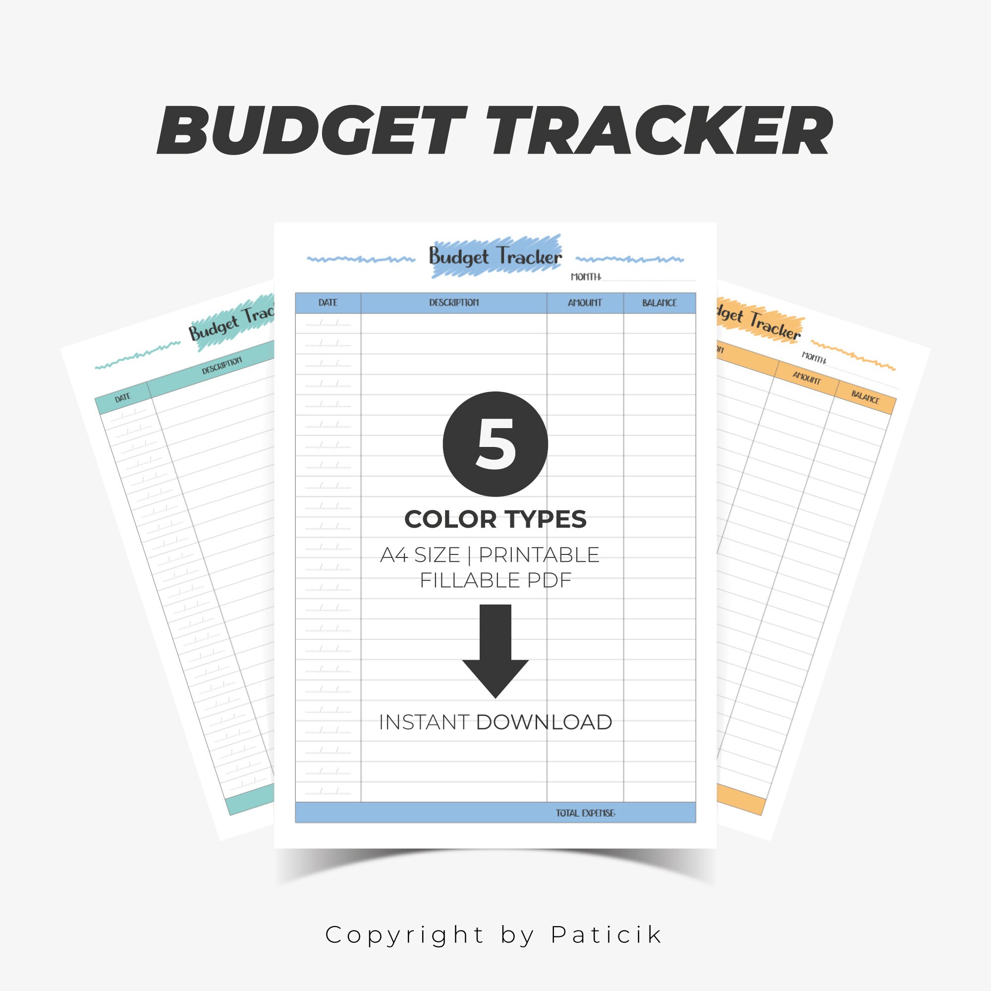 Monthly Budget Tracker Budget Planner Budget Templates - Etsy