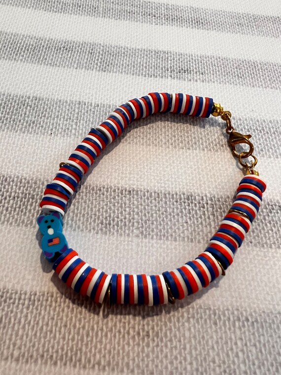 Beaded Bracelet - Blue Bear Beaded Bracelet - Blue Bear