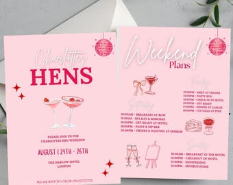 HEN DO INVITES - hen party - invitations -  party - digital download - bachelorette