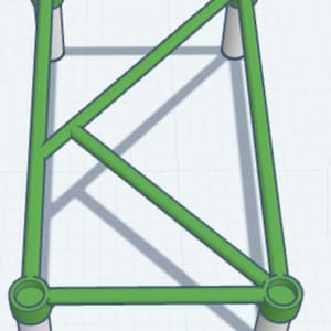 May include: A green geometric structure with a rectangular frame and diagonal supports. The frame is supported by four white cylindrical legs. The text "Each Sold Separately" is at the bottom of the image.
