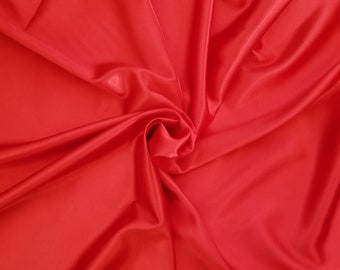 Roter Stretch Charmeuse Satin Stoff Meterware, Satinstoff für Kleid, Kostüme, Event Deko, drapierung, Cosplay