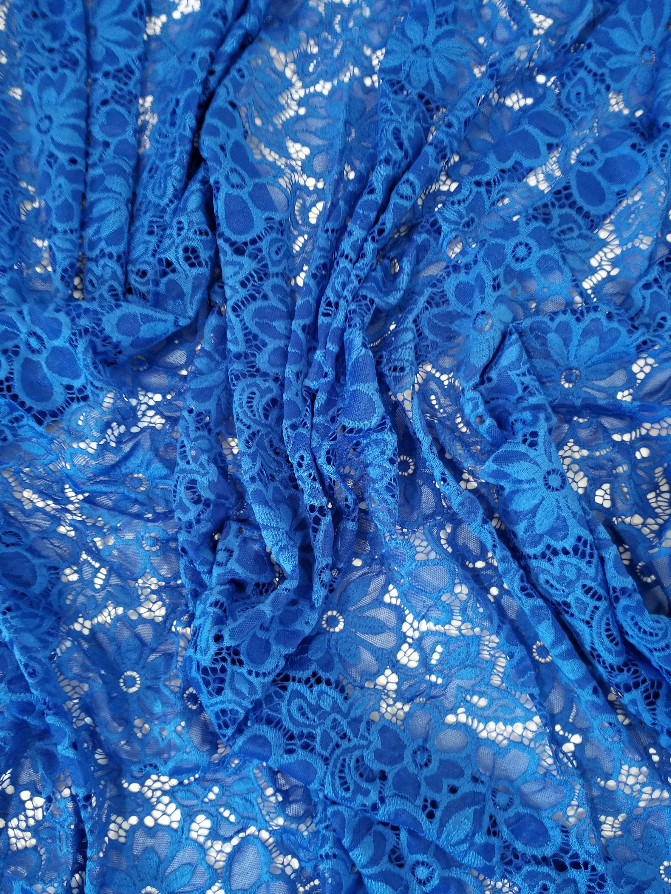 Silver Stretch Floral Lace Fabric for Dresses. Mother of the Bride Lace