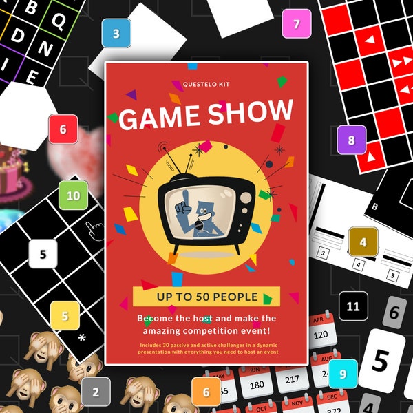 Game Show | Office Game | 12 Teams | Competition Event DIY | Game Software | PowerPoint Game | Party Game | Game Night Event | Friends Game