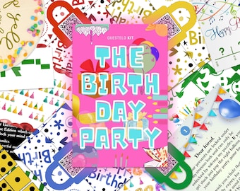 Birthday Escape Room Game - The Birthday Party | Printable Escape Room | DIY Escape Room Kit | Printable Party Game | Birthday | Easy