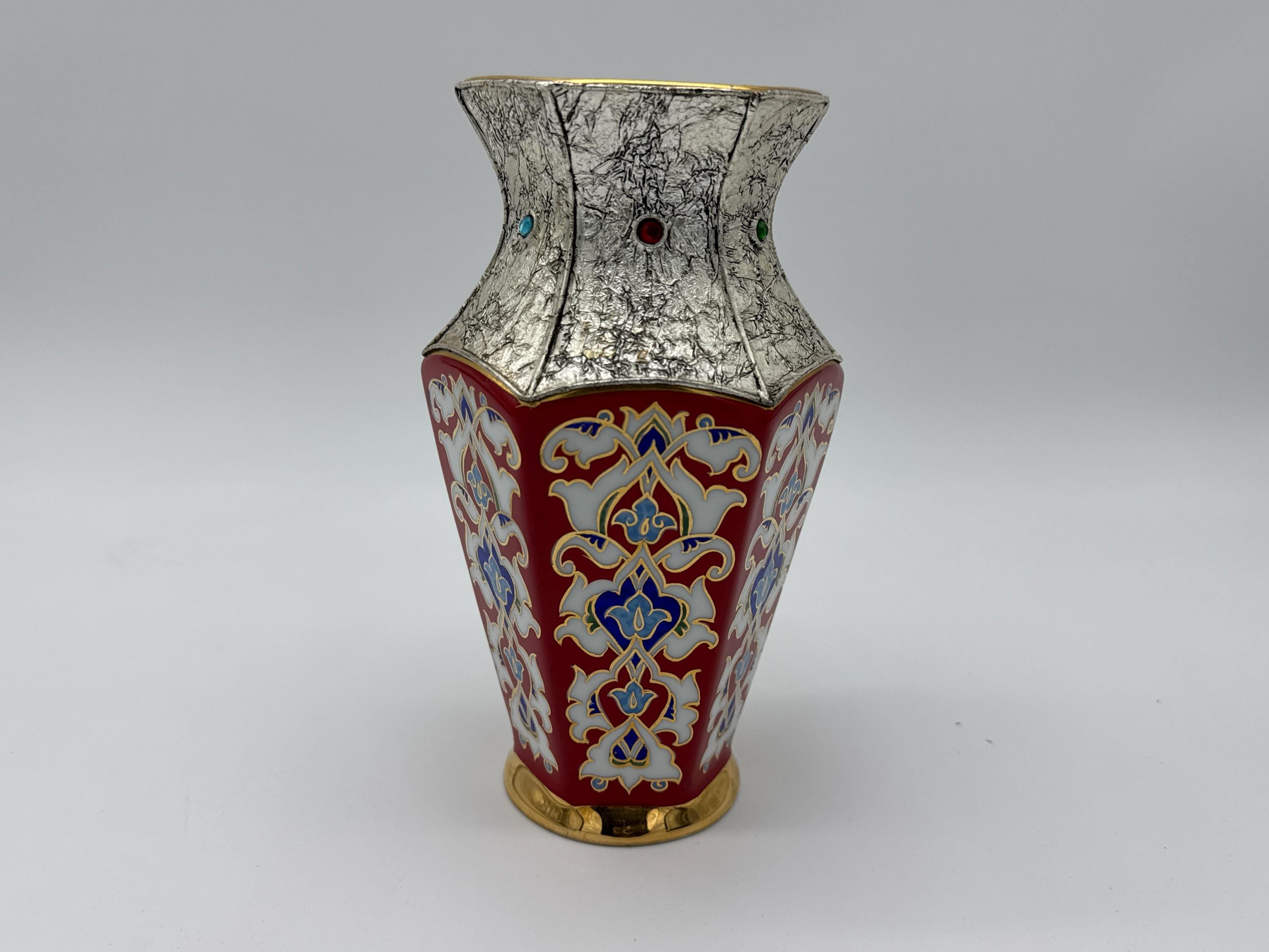 【未使用品】トルコ製 高級ハンドメイド花瓶 GÜRAL PORSELEN Güral Porselen - Etsy