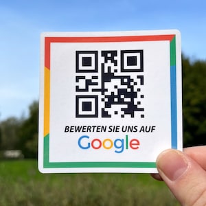 Google Bewertung Sticker, QR Code Sticker, Benutzerdefinierter Sticker, Google Review, Google Aufkleber, Business Sticker