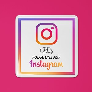 NFC-basierter Instagram-Aufkleber zur Verbesserung der Online-Präsenz