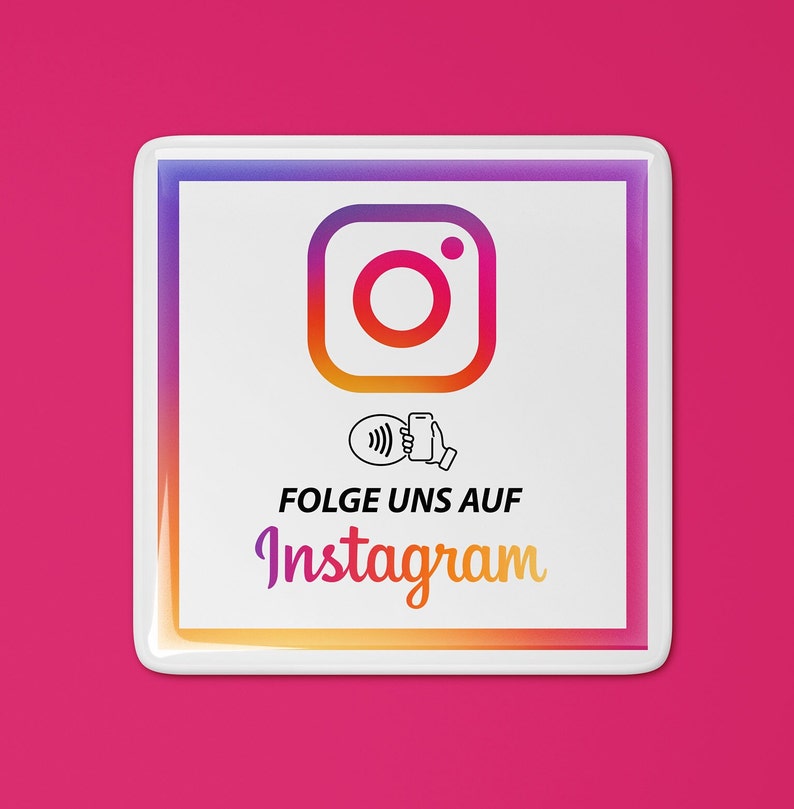 NFC-basierter Instagram-Aufkleber zur Verbesserung der Online-Präsenz