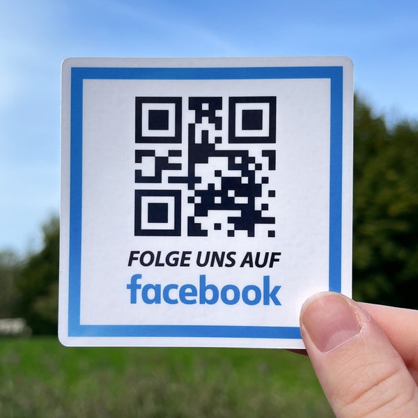 Facebook QR-Code-Aufkleber – Folge uns auf Facebook / Facebook-Sticker für mehr Follower