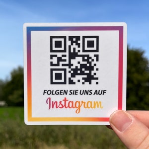 Instagram QR-Code-Aufkleber – Folge uns auf Instagram – Folgen Sie uns auf Instagram-Aufkleber mit QR-Code für mehr Follower