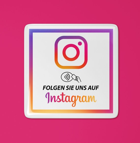 3D-NFC-Aufkleber – Instagram-Follower – "Folgen Sie uns auf Instagram"-Epoxy-Aufkleber – Gel-Aufkleber für mehr Instagram-Follower