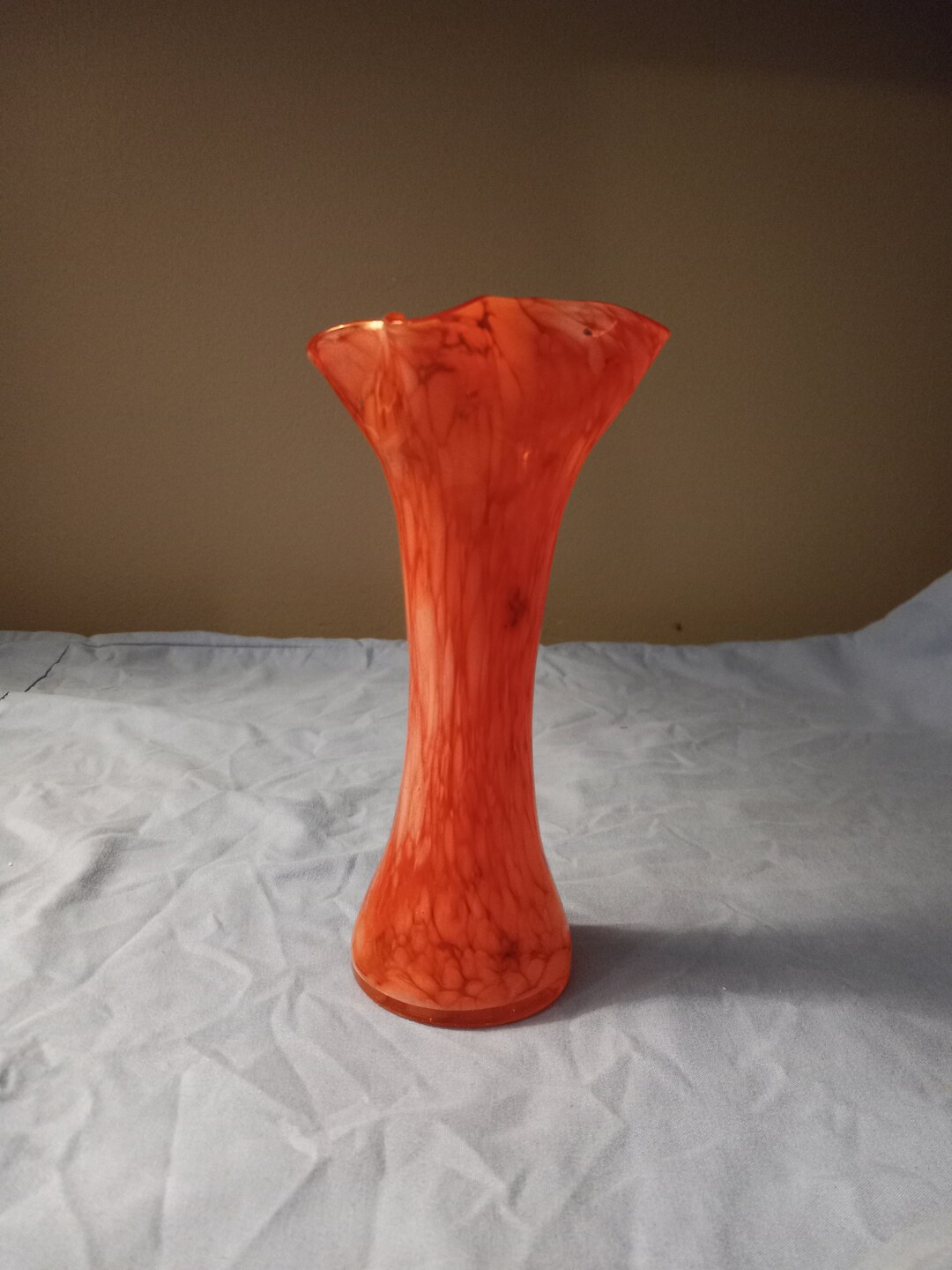 Vintage Red Glass Vase Etsy