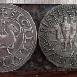 The Scalpator Cédric Rossi - 1 Templar Seal Medal Agnus Dei Templar Seal Masonic