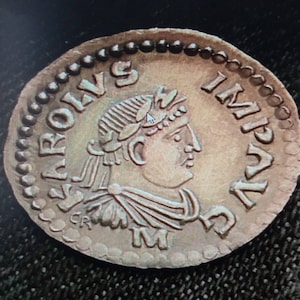reproductions of ancient coins Carolingian denarius Charlemagne