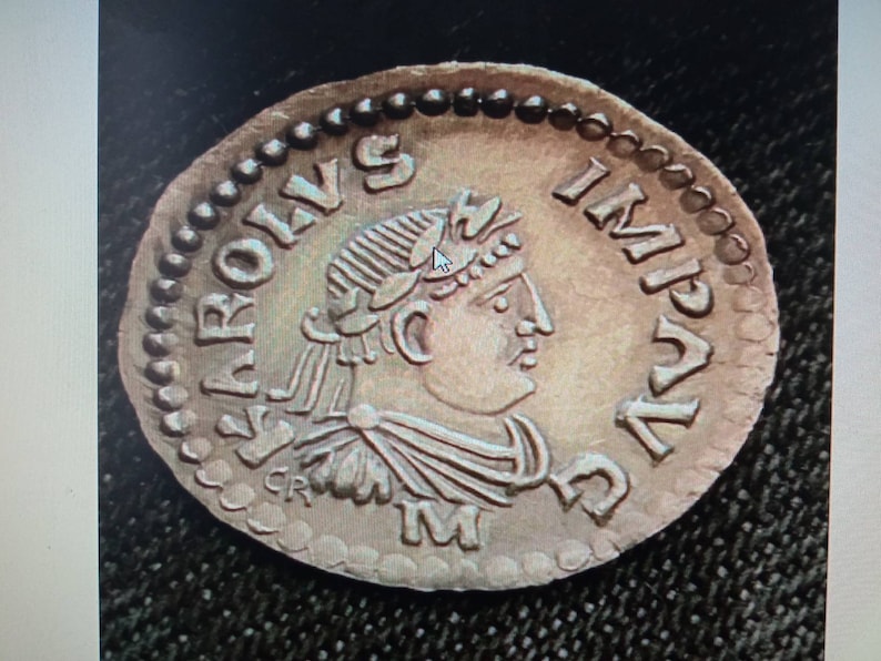 reproductions de monnaies antiques denier carolingienne Charlemagne image 1
