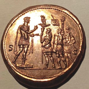 Hadrian&#39;s Sestertius Exercitus Britannicus tin reproductions antique coins