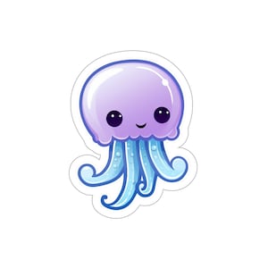 Kawaii Jellyfish Die-Cut Sticker