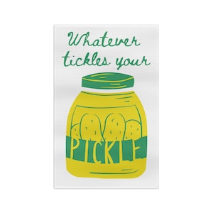 Whatever Tickles Your Pickle Soft Tea Towel, Pickle Tea Towel, Gift for Pickle Lover