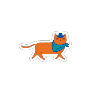 Cowboy Cat Sticker